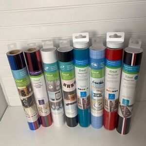 Cricut Premium Vinyl Assorted Rolls Foil Dry Erase Chalkboard Removable MatteNEW